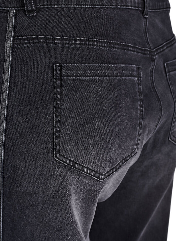 Wide fit jeans med vertikale denimdetaljer, Gr&aring;, Packshot image number 3