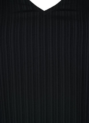 Stripete bluse med 1/2 ermer, Black, Packshot image number 2