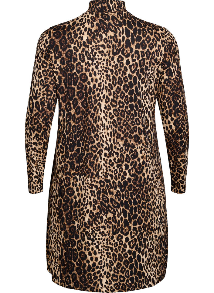 FLASH - Kjole med lange ermer og turtleneck, Svart, Packshot image number 1