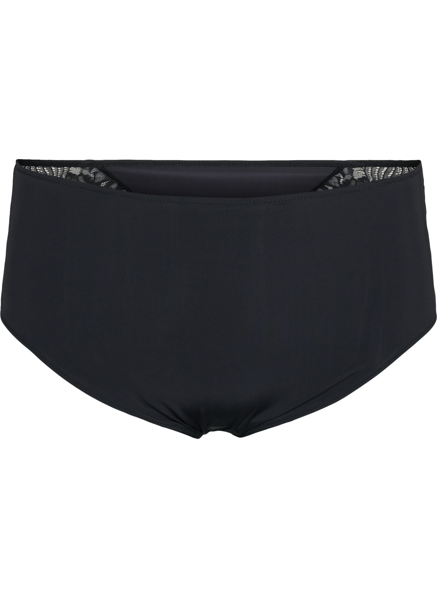 Zizzi Support the breasts - Truse med blonder, Black, Packshot image number 0