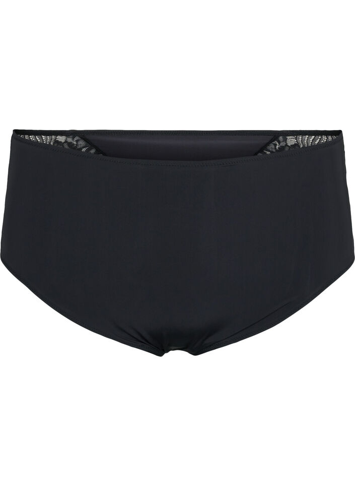 Support the breasts - Truse med blonder, Black, Packshot image number 0