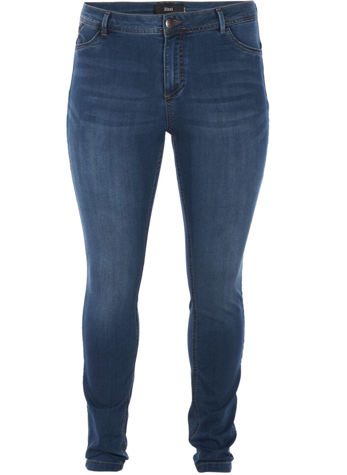 Super slim Amy jeans med høyt liv, Blå, Packshot image number 0