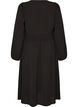 Midikjole med smock og dekorative knapper, Svart, Packshot image number 1