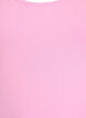 Ensfarget basic topp i bomull, Rosa, Packshot image number 2