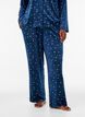 Velourpyjamasbukser med heldekkende trykk, Bl&aring;, Model image number 2