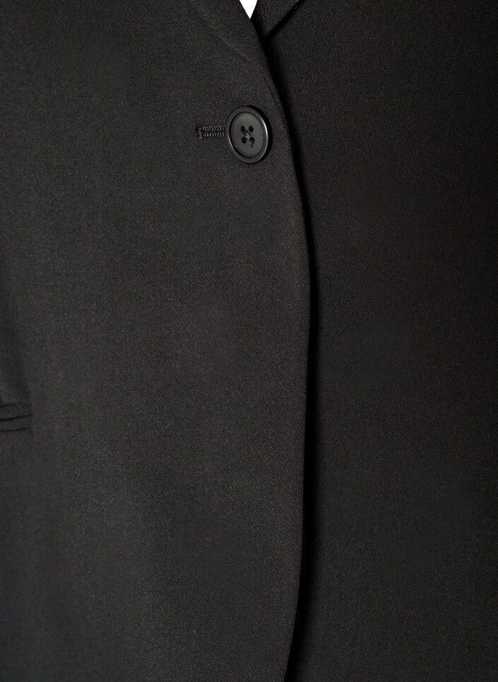 Klassisk blazer med enkel knappelukking, Svart, Packshot image number 2