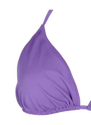 Ensfarget trekantet bikinitopp, Royal Lilac, Packshot image number 2