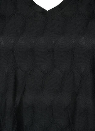 FLASH - Langermet bluse med struktur, Black, Packshot image number 2