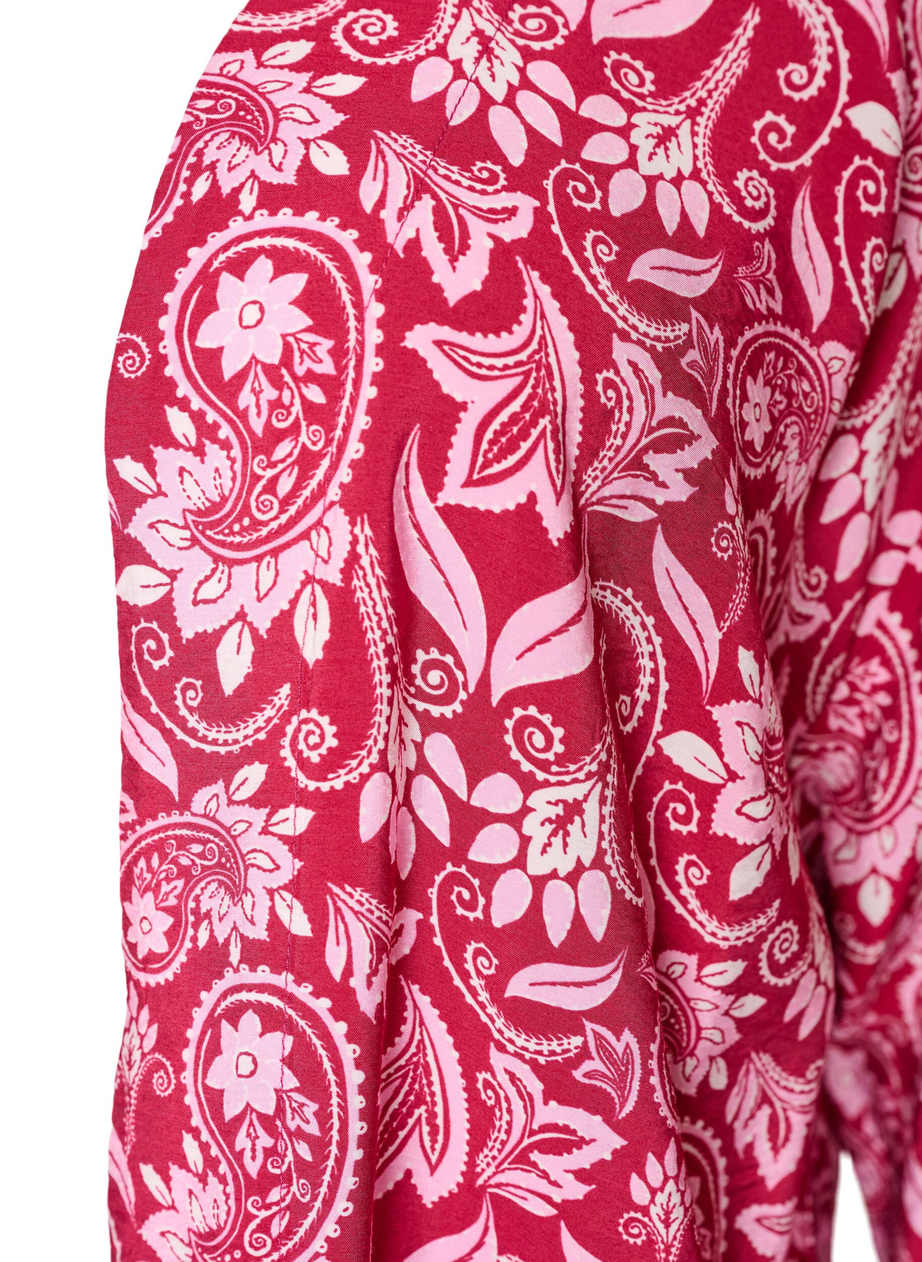 ZizziKort viskose kimono med 3/4 ermer, Rosa, Packshot image number 2