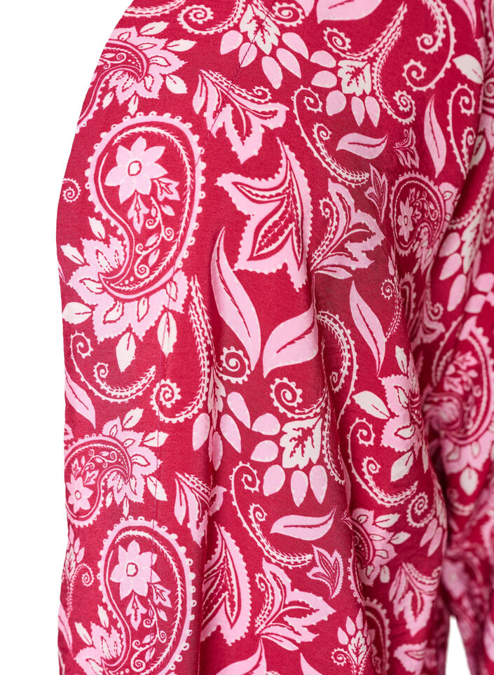 Kort viskose kimono med 3/4 ermer, Rosa, Packshot image number 2