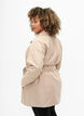 Kort trenchcoat med belte, Beige, Model image number 2