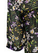 Bluse med blomstertrykk og V-hals, Svart, Packshot image number 3