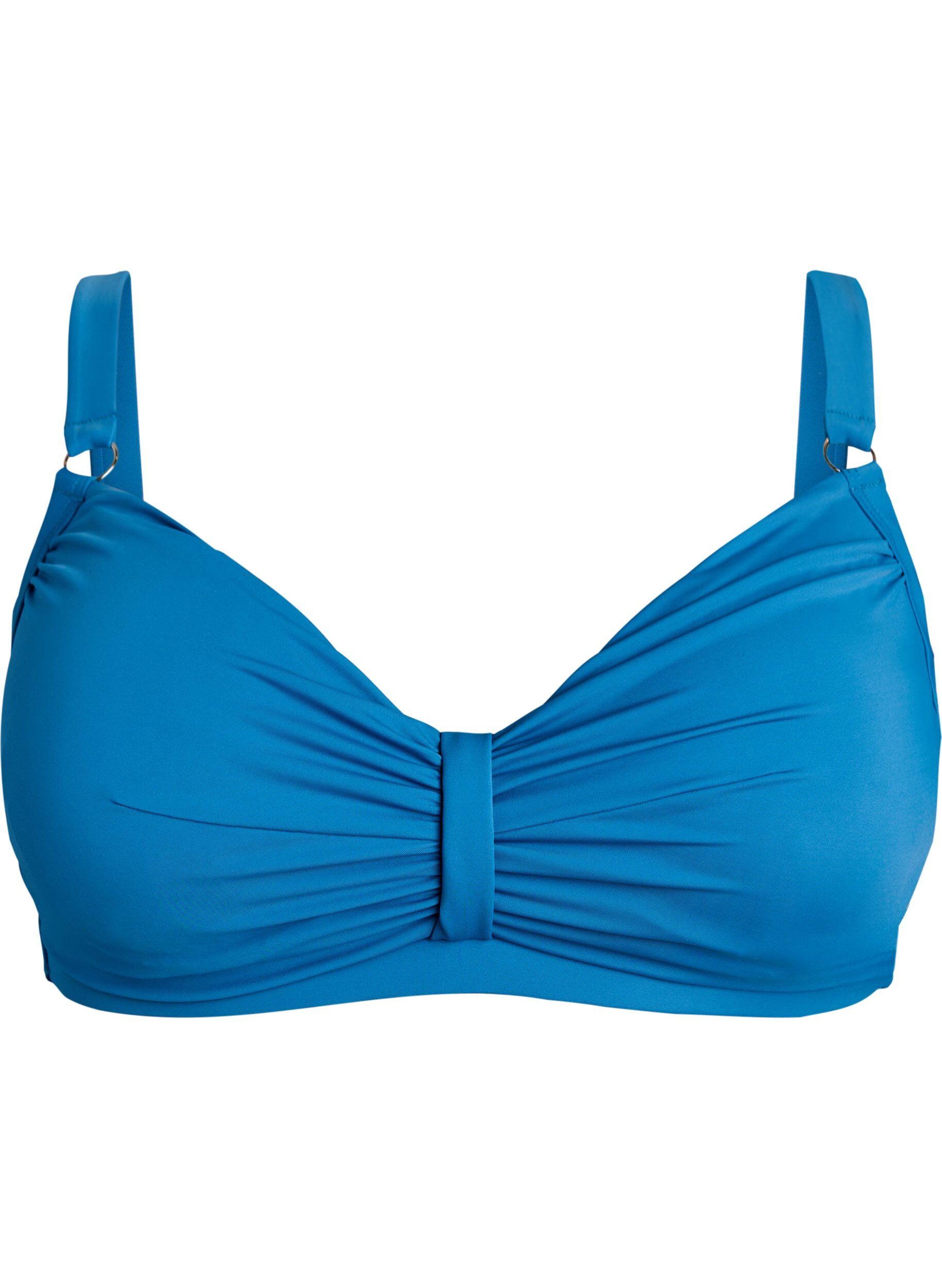 Bikinitopp med b&oslash;yle og drapering