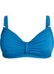 Bikinitopp med b&oslash;yle og drapering, Bl&aring;, Packshot image number 0