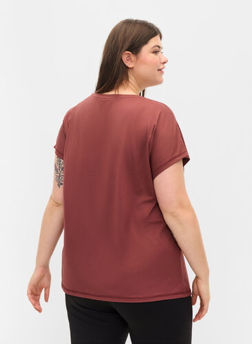 Ensfarget t-skjorte til trening, Sable, Model image number 1