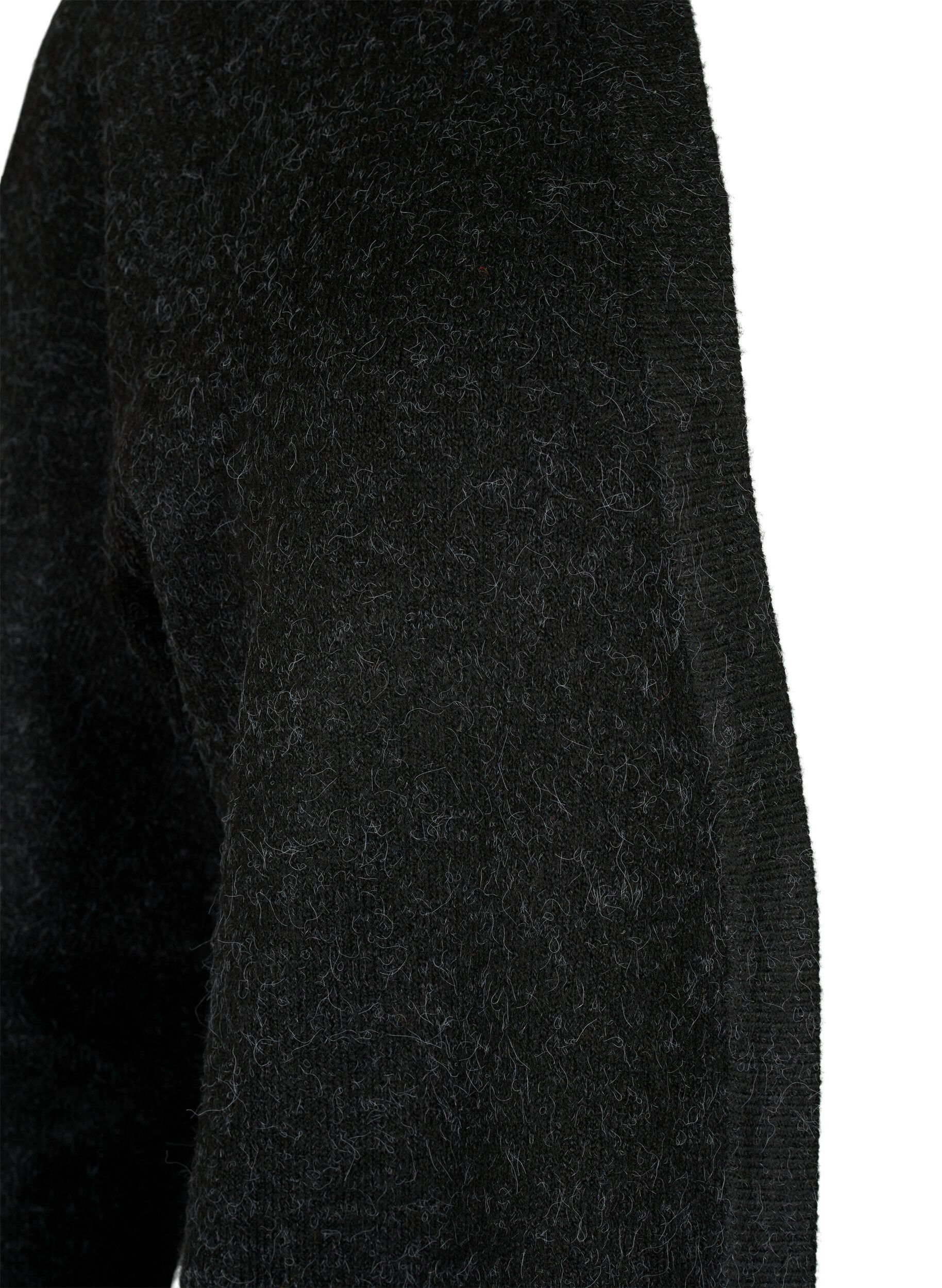 ZizziMelert strikket cardigan med lommer, Gr&aring;, Packshot image number 2