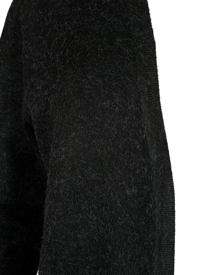 Melert strikket cardigan med lommer, Gr&aring;, Packshot image number 2