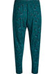 Bomulls pyjamasbukser med trykk, Turkis, Packshot image number 1