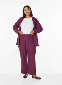 FLASH - Loose bukser med lommer, Mørk Bordeaux FLASH - Loose bukser med lommer, Mørk Bordeaux, Model