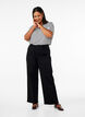 Jeans med h&oslash;y midje og vide ben, Svart, Model image number 0