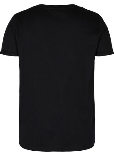 T-skjorte til trening med trykk, Black Big A, Packshot image number 1