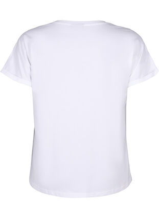 T-skjorte i økologisk bomull med engelsk broderi, Bright White, Packshot image number 1