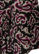 Kort A-linjet jerseykjole med heldekkende print, M&oslash;rk Bordeaux, Packshot image number 3