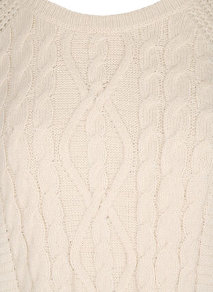 Mønstrete strikkegenser med rund hals, Birch as sample, Packshot image number 2