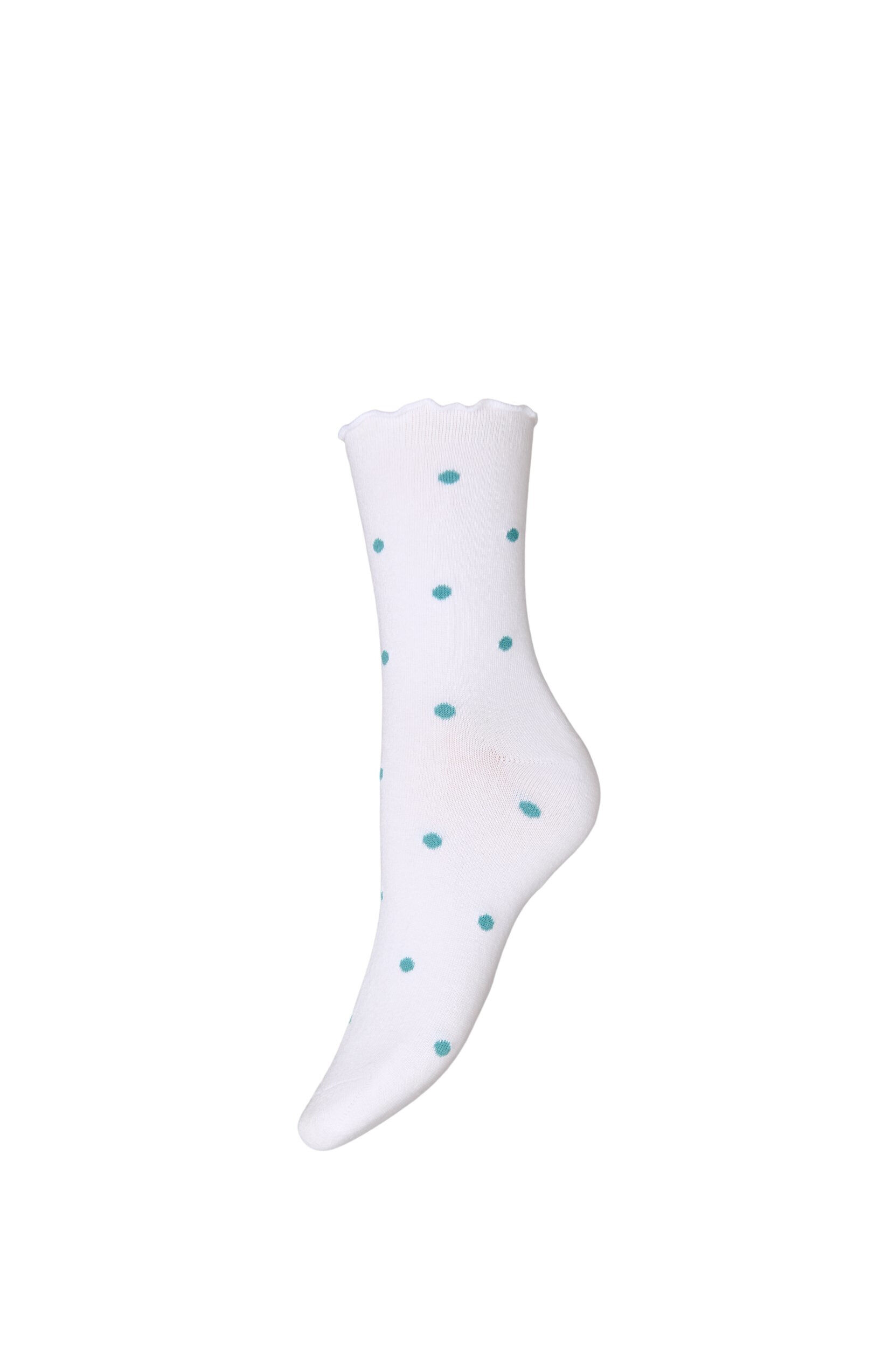 ZizziBomullssokker med m&oslash;nster, Hvit, Packshot image number 0