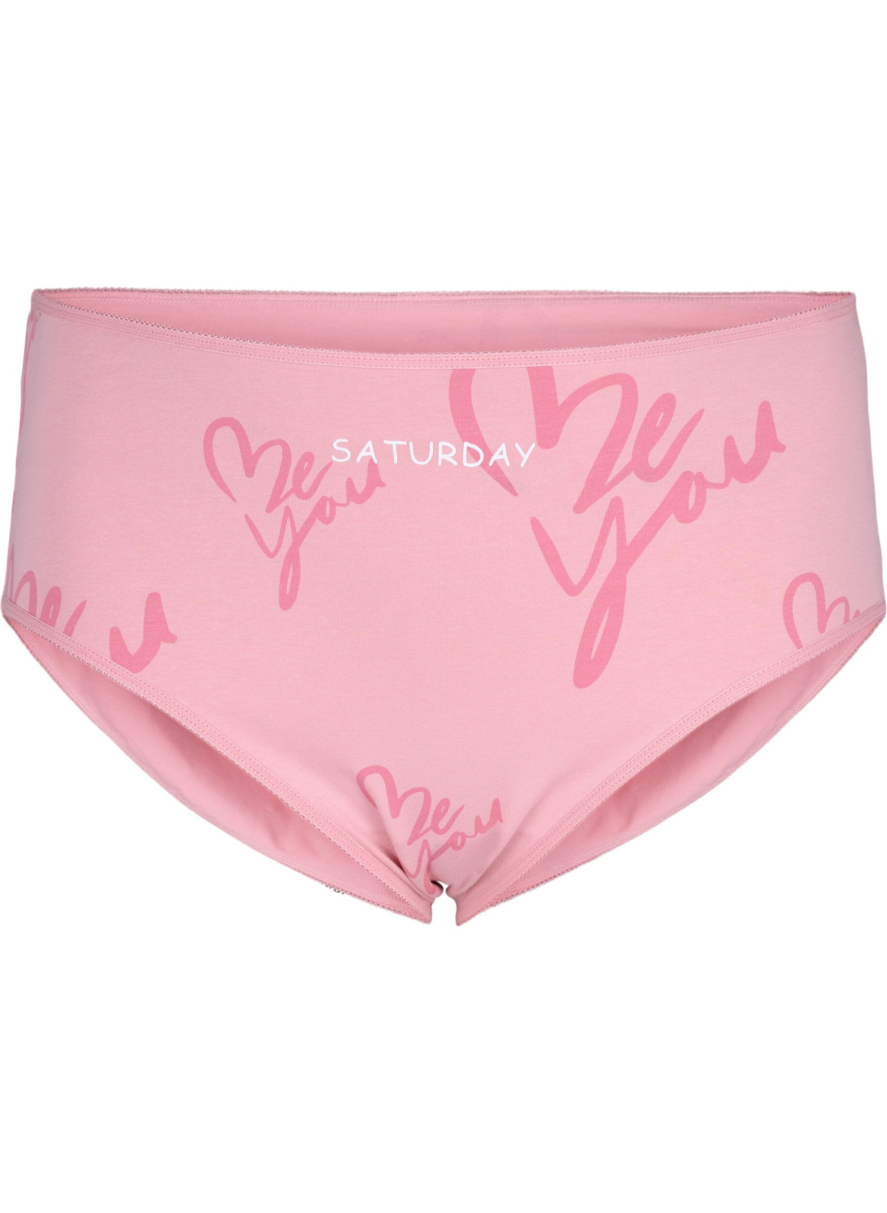 Zizzi 7-pack truse med vanlig midje, Lilla, Packshot image number 3