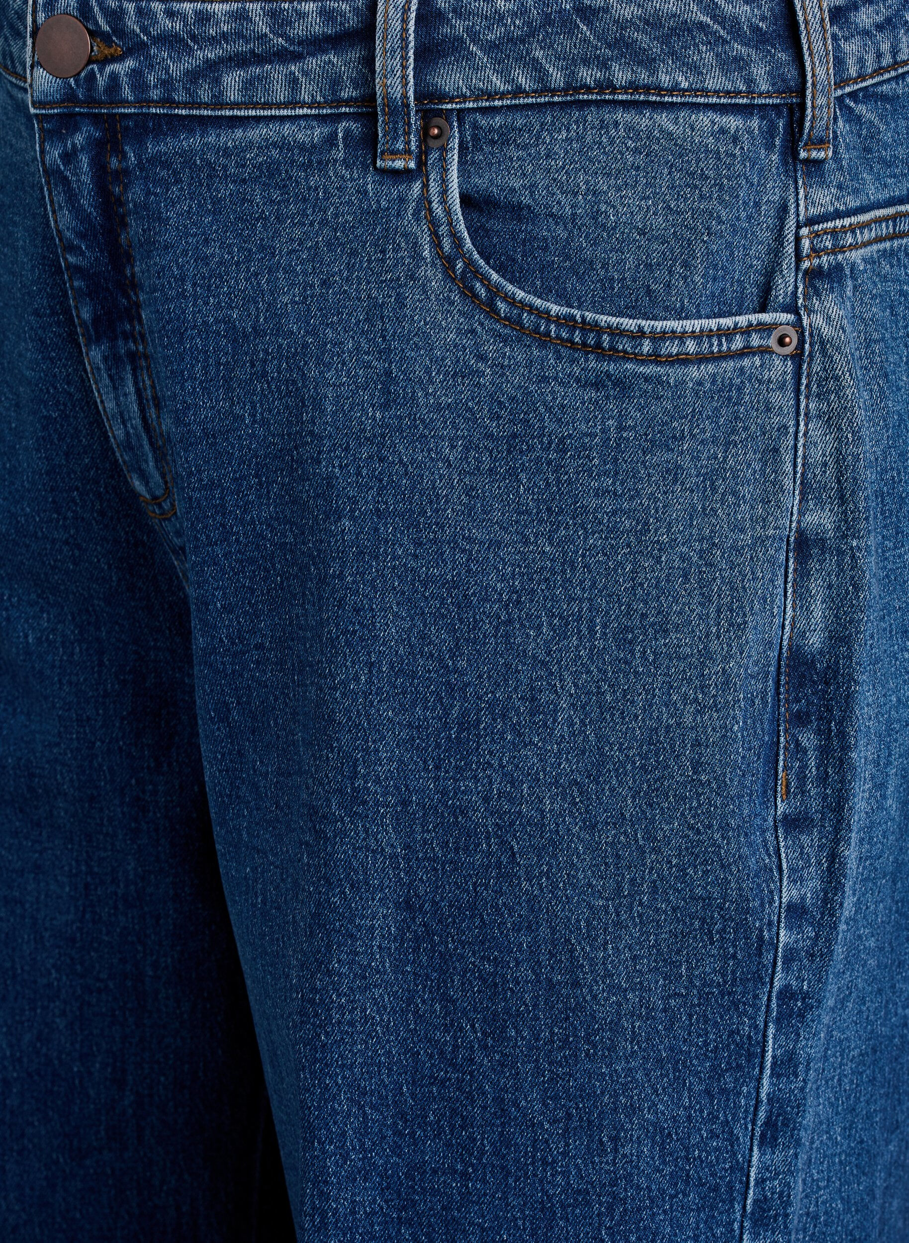 ZizziJeans med vide ben og h&oslash;y midje, Bl&aring;, Packshot image number 2