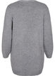 Lang strikket cardigan med lommer, Grå, Packshot image number 1