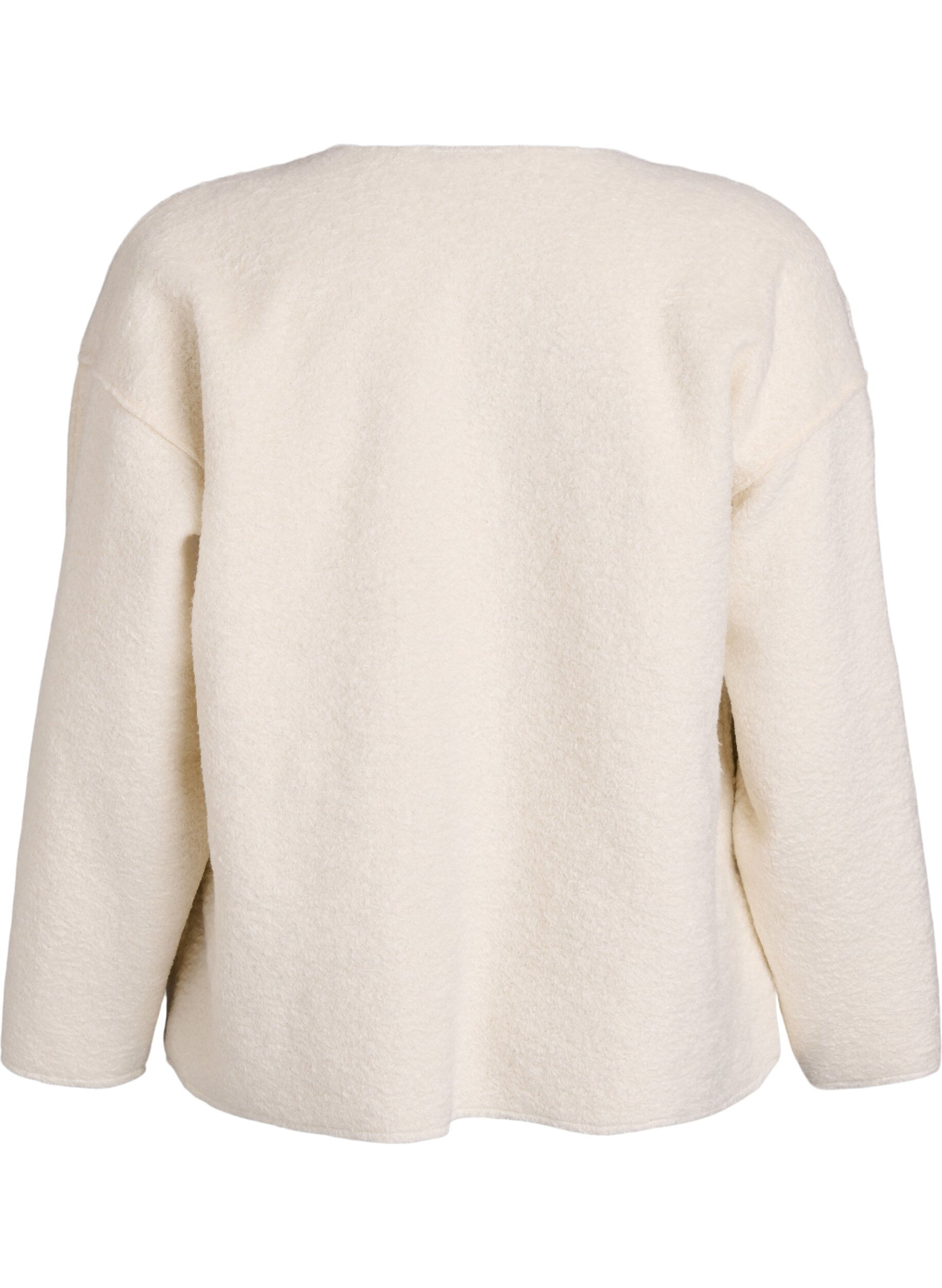ZizziLoose fit cardigan med lommer, Vanilje, Packshot image number 1