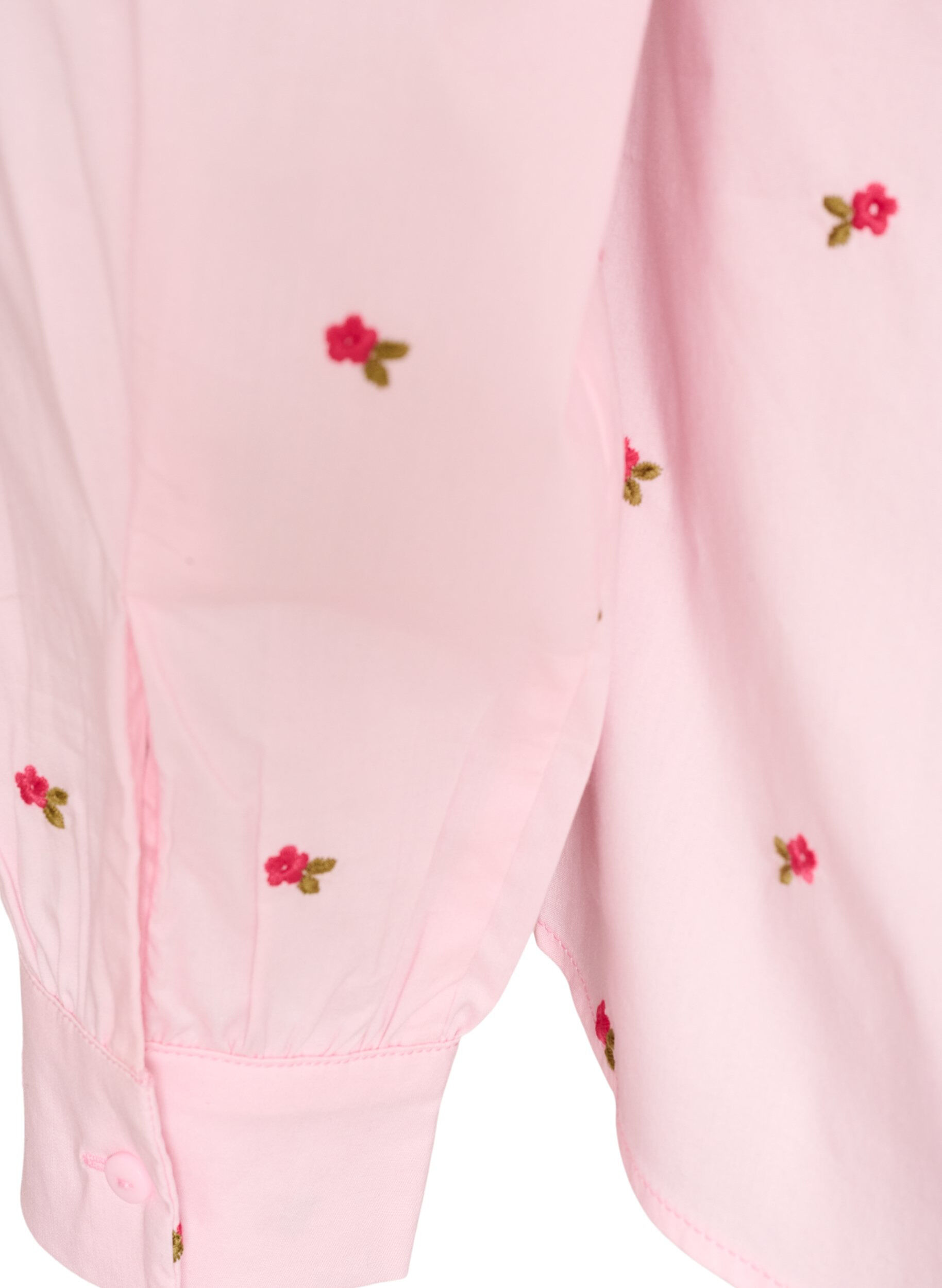 ZizziSkjorte med broderte blomster, Rosa, Packshot image number 3
