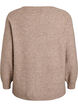 Strikkebluse med rhinesteiner og nagler, Beige, Packshot image number 1