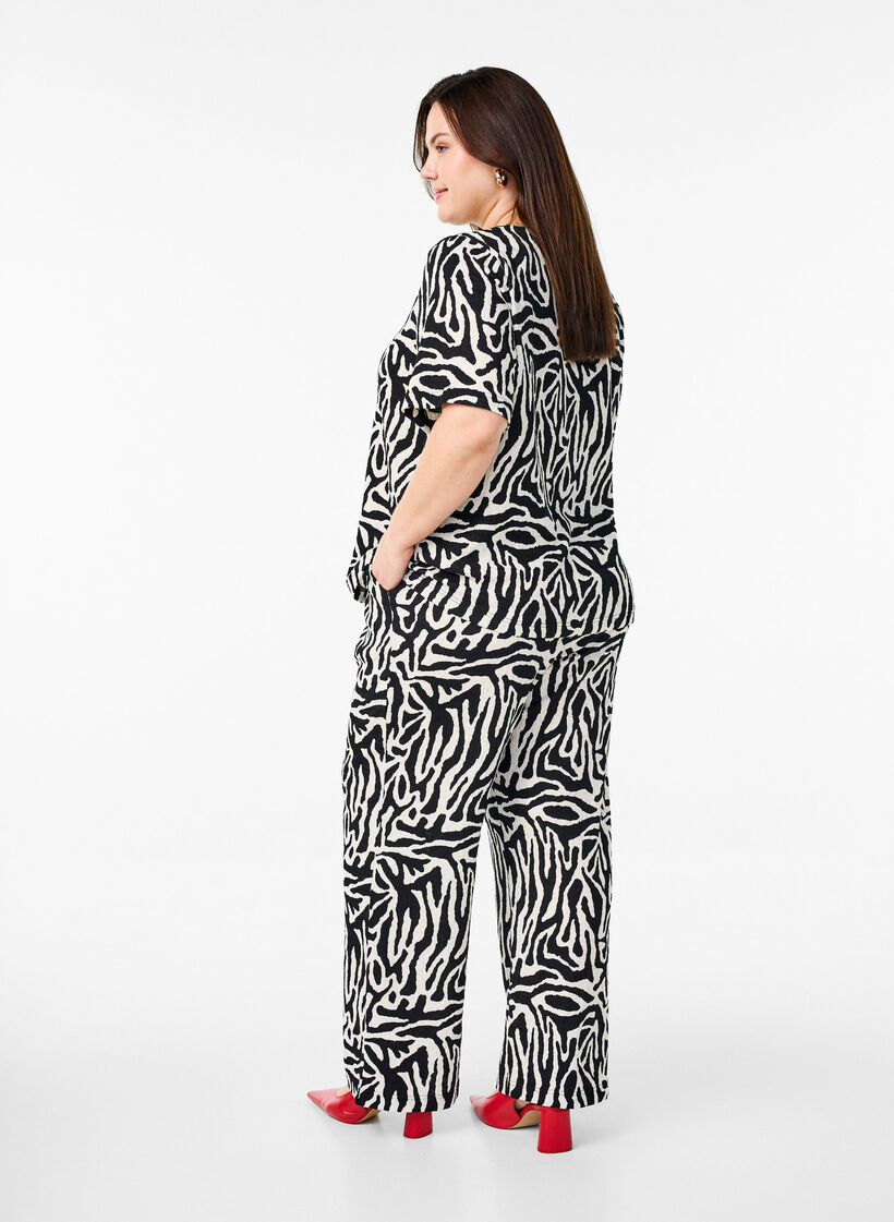 Bukser med sebramønster, Black w. White Zebra, Model