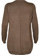 Lang strikkecardigan i viskoseblanding, Brun, Packshot image number 1