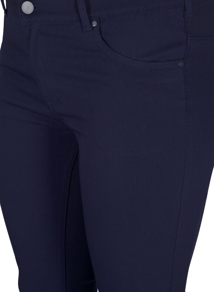 Slim fit bukser med lommer, Blå, Packshot image number 2