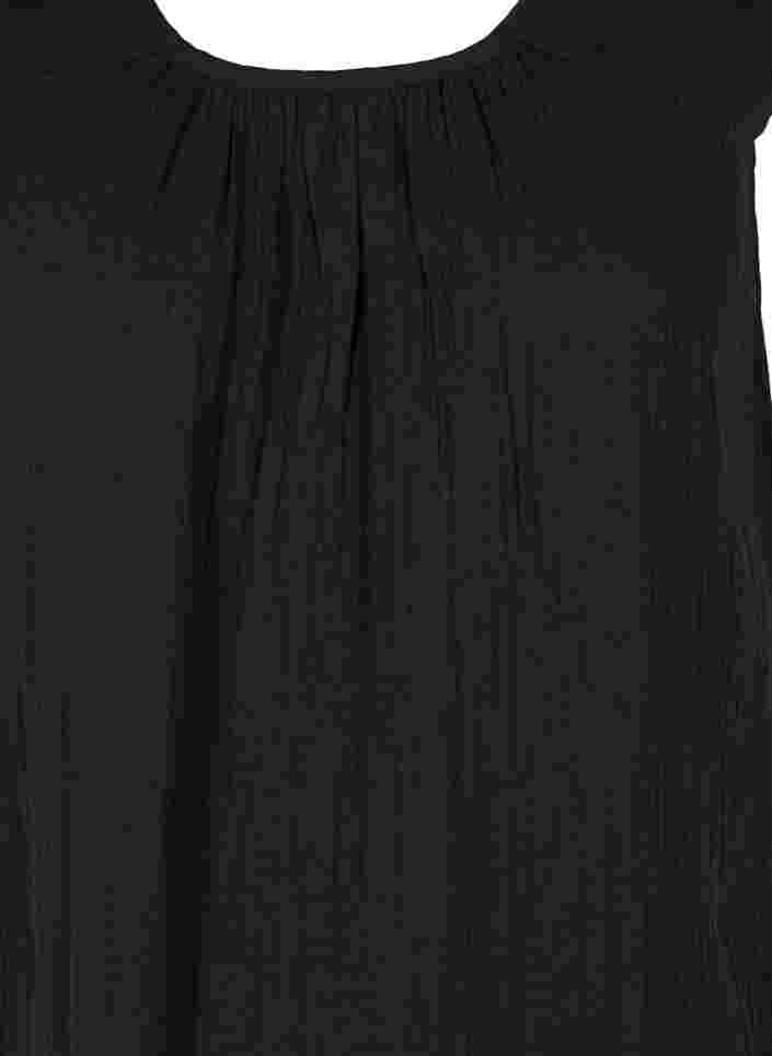 Bomullskjole med A-form, Black, Packshot image number 2