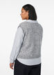 Mønstret strikkevest med dekorative knapper, Grå, Model image number 2