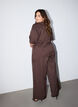 N&aring;lestripet bluse med rhinsteiner og knapper, Brun, Model image number 2