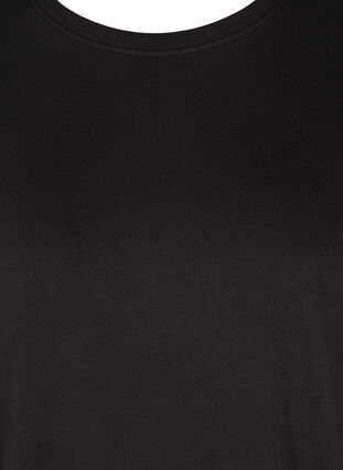Ensfarget kjole med lange ermer, Black, Packshot image number 2