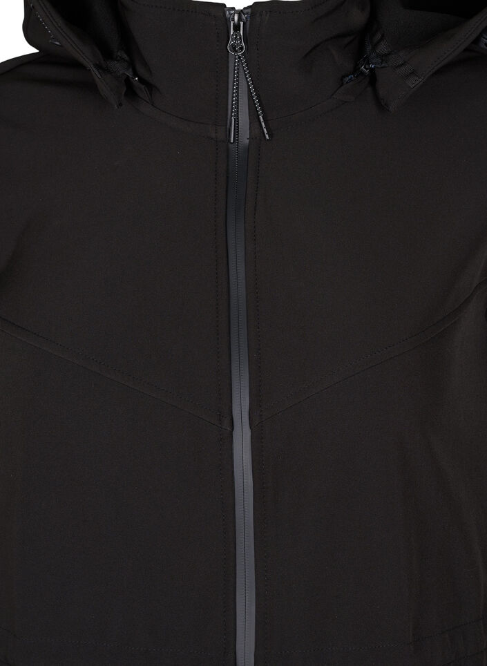 Softshelljakke med tilhørende fleece, Black Solid, Packshot image number 2