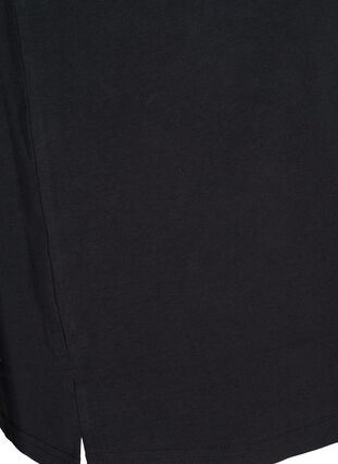 T-skjorte i bomull med nagler, Black w Excla, Packshot image number 3
