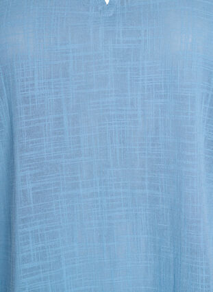 Zizzi FLASH - Løs bluse med cap-ermer, Blå, Packshot image number 2