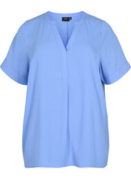Kortermet bluse med V-hals, Persian Jewel