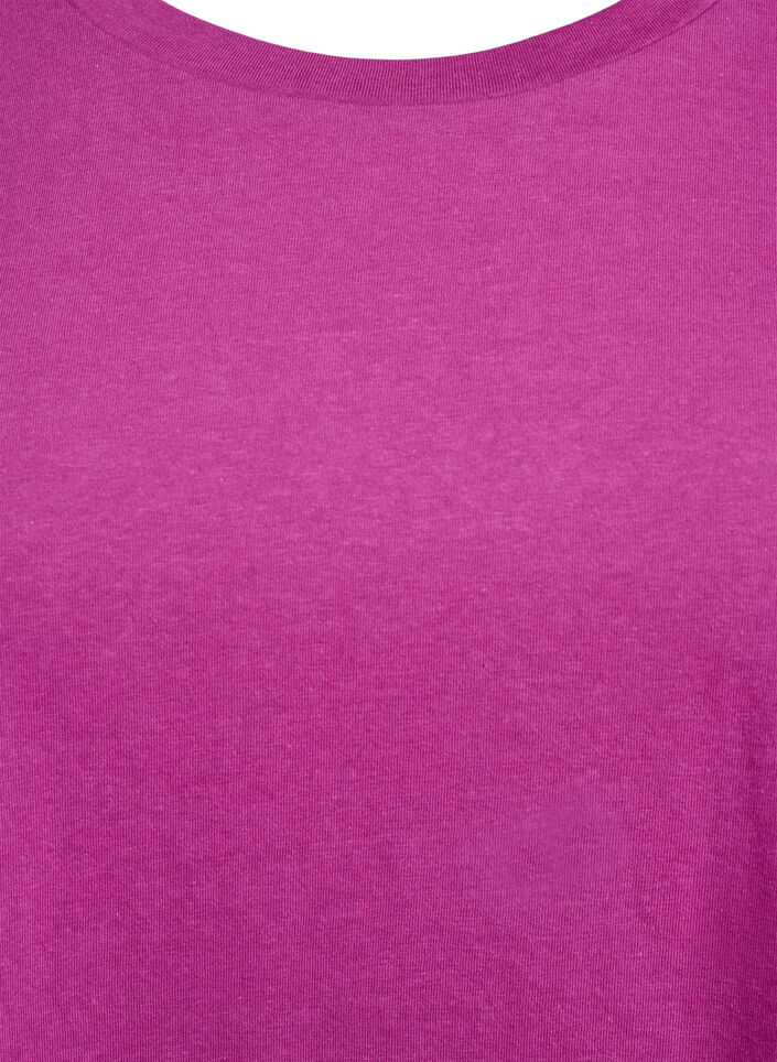 Kortermet T-skjorte i bomullsblanding, Lilla, Packshot image number 2