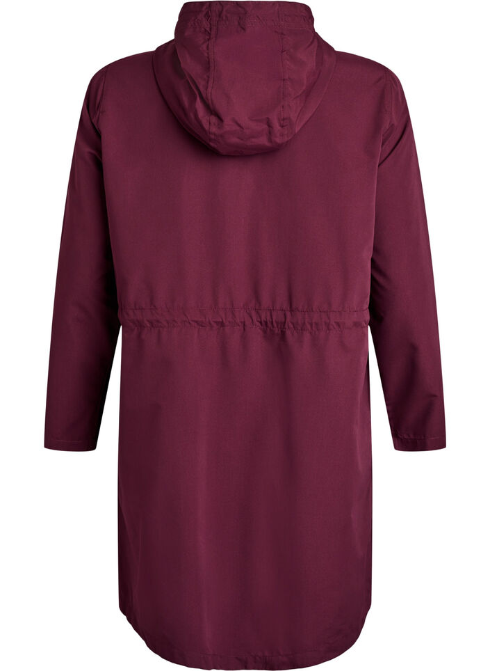 Flash - Lett parkas med hette, R&oslash;d, Packshot image number 1