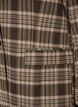 Rutete blazer med lommer og splitt bak, Brun, Packshot image number 3