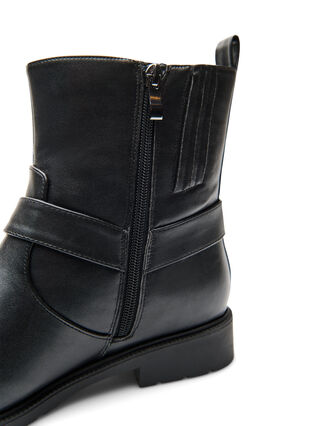 Zizzi Wide fit - Kort bikerstøvel, Black, Packshot image number 2